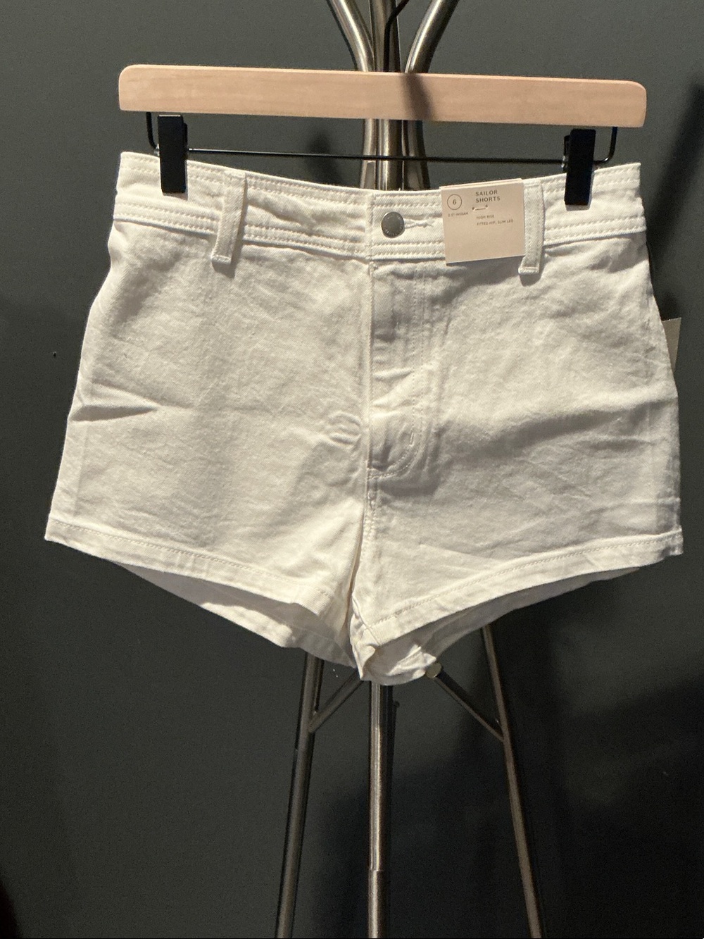 White Sailor Denim Shorts